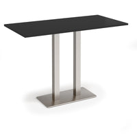 Eros rectangular poseur table with twin uprights