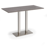 Eros rectangular poseur table with twin uprights