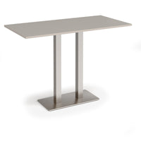 Eros rectangular poseur table with twin uprights