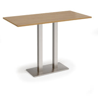 Eros rectangular poseur table with twin uprights