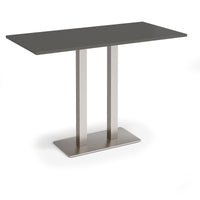 Eros rectangular poseur table with twin uprights
