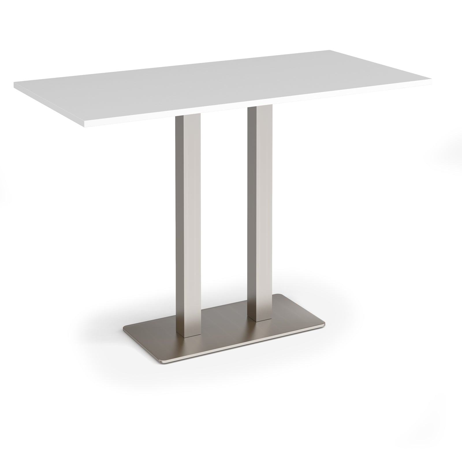 Eros rectangular poseur table with twin uprights