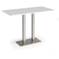 Eros rectangular poseur table with twin uprights