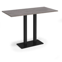Eros rectangular poseur table with twin uprights