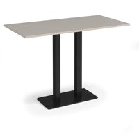 Eros rectangular poseur table with twin uprights