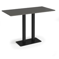 Eros rectangular poseur table with twin uprights
