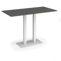 Eros rectangular poseur table with twin uprights