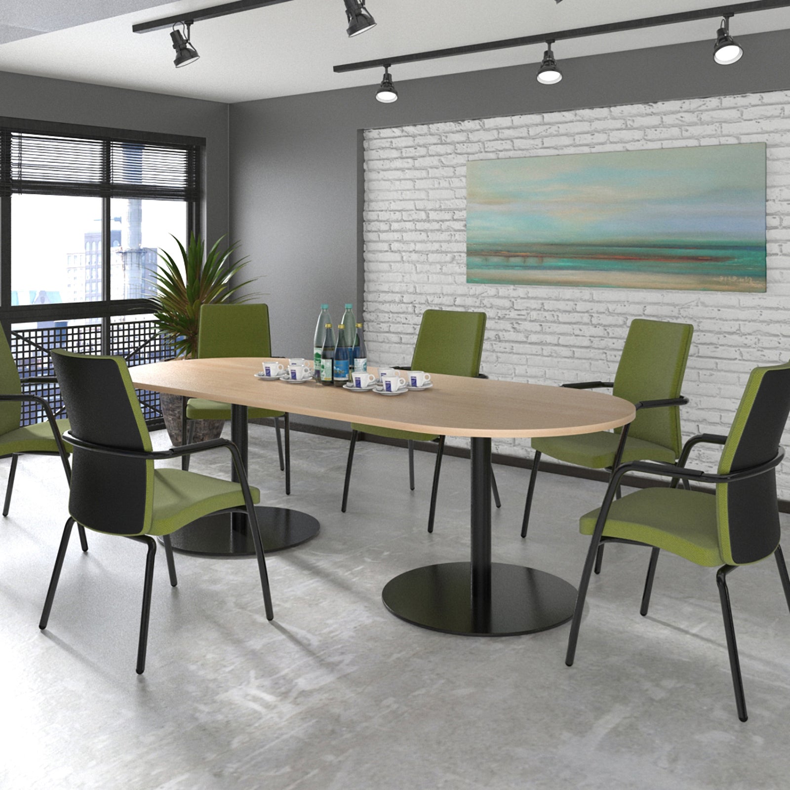 Eternal power ready square meeting table