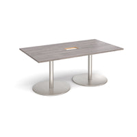 Eternal rectangular power ready boardroom table