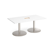 Eternal rectangular power ready boardroom table