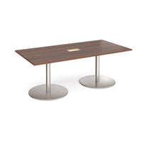 Eternal rectangular power ready boardroom table