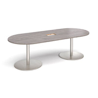 Eternal radial end power ready boardroom table