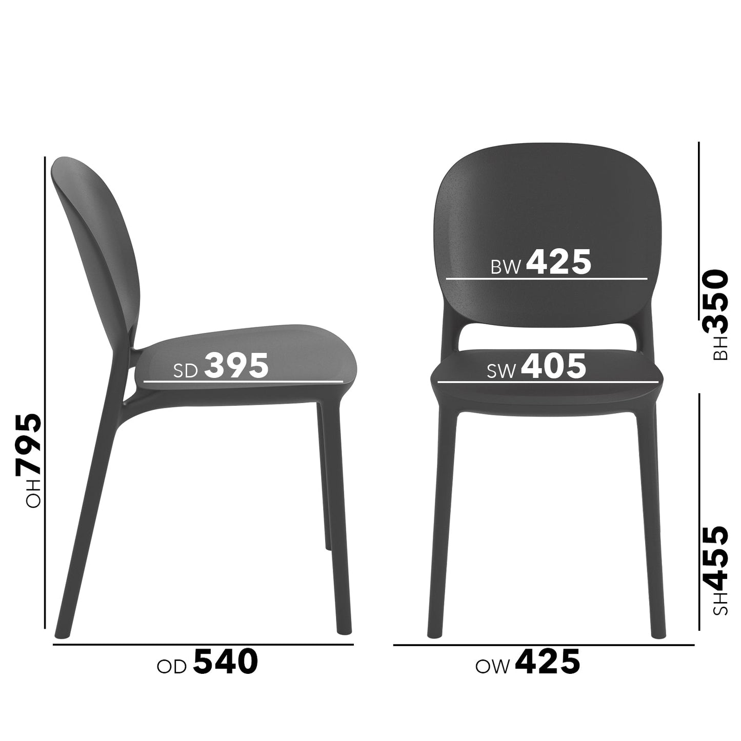 Everly multi-purpose chair (pack of 2)