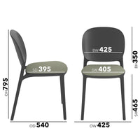 Everly multi-purpose chair with seat pad (pack of 2)