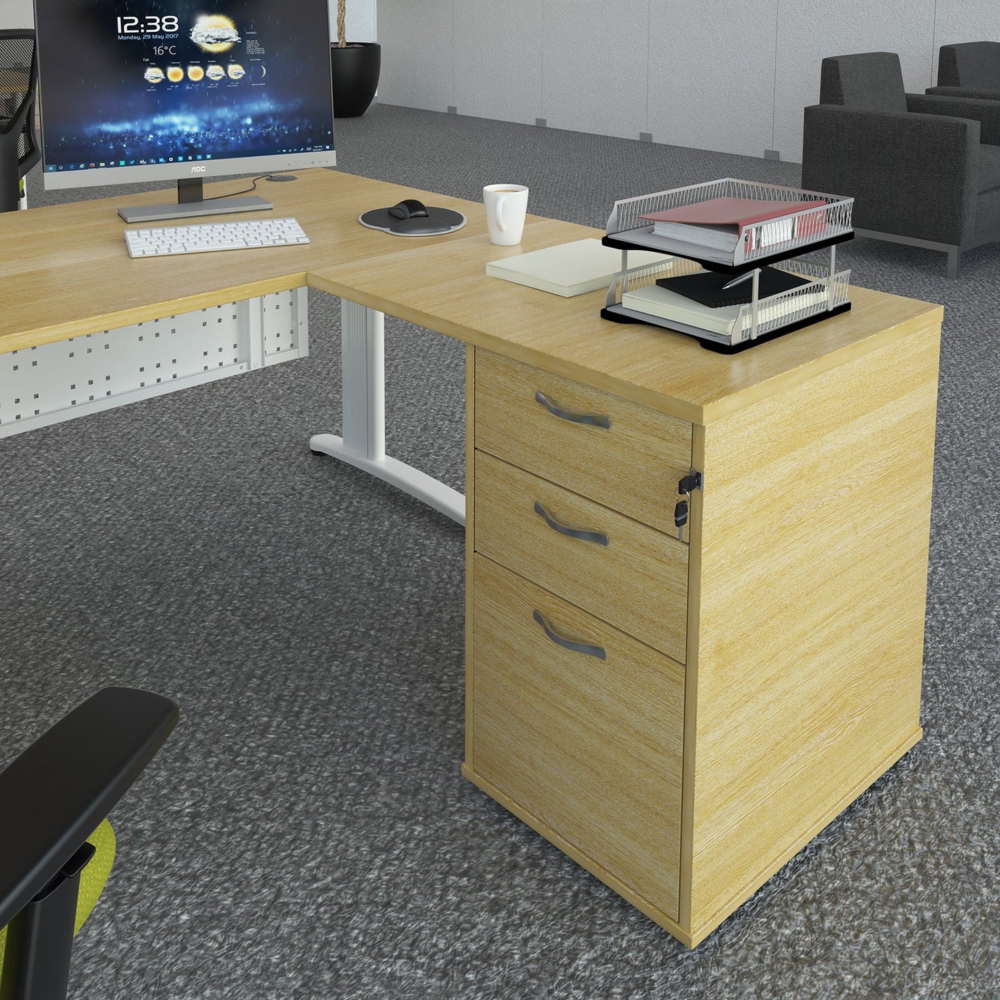 Desk extension pedestal