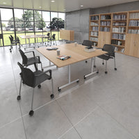 Rectangular deluxe flip top meeting table