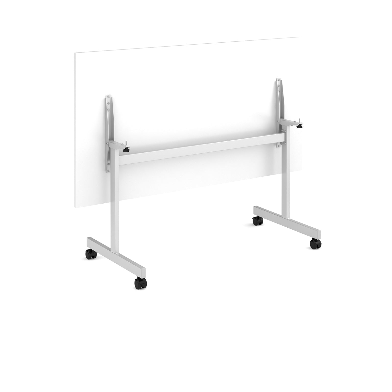 Semi circular flip top meeting table