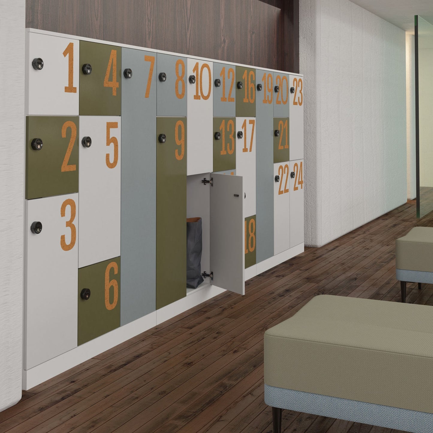 Flux 1700mm high lockers