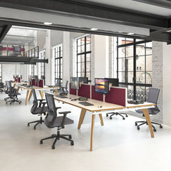 Fuze Triple Back To Back Desks 1600Mm Deep