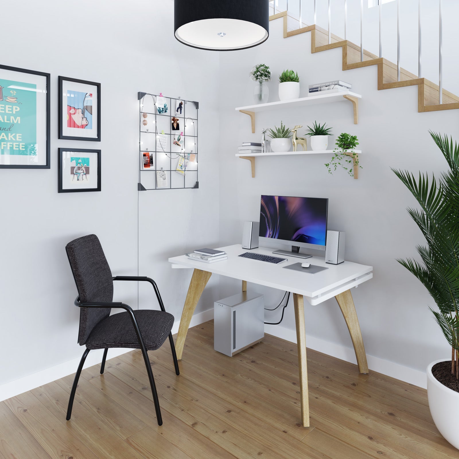 Fuze single desk 800mm deep