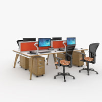 Fuze double back to back desks 1600mm deep