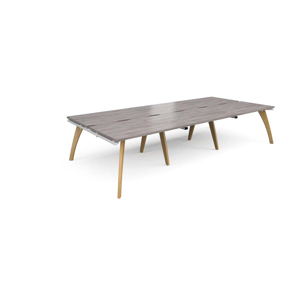 Fuze Triple Back To Back Desks 1600Mm Deep
