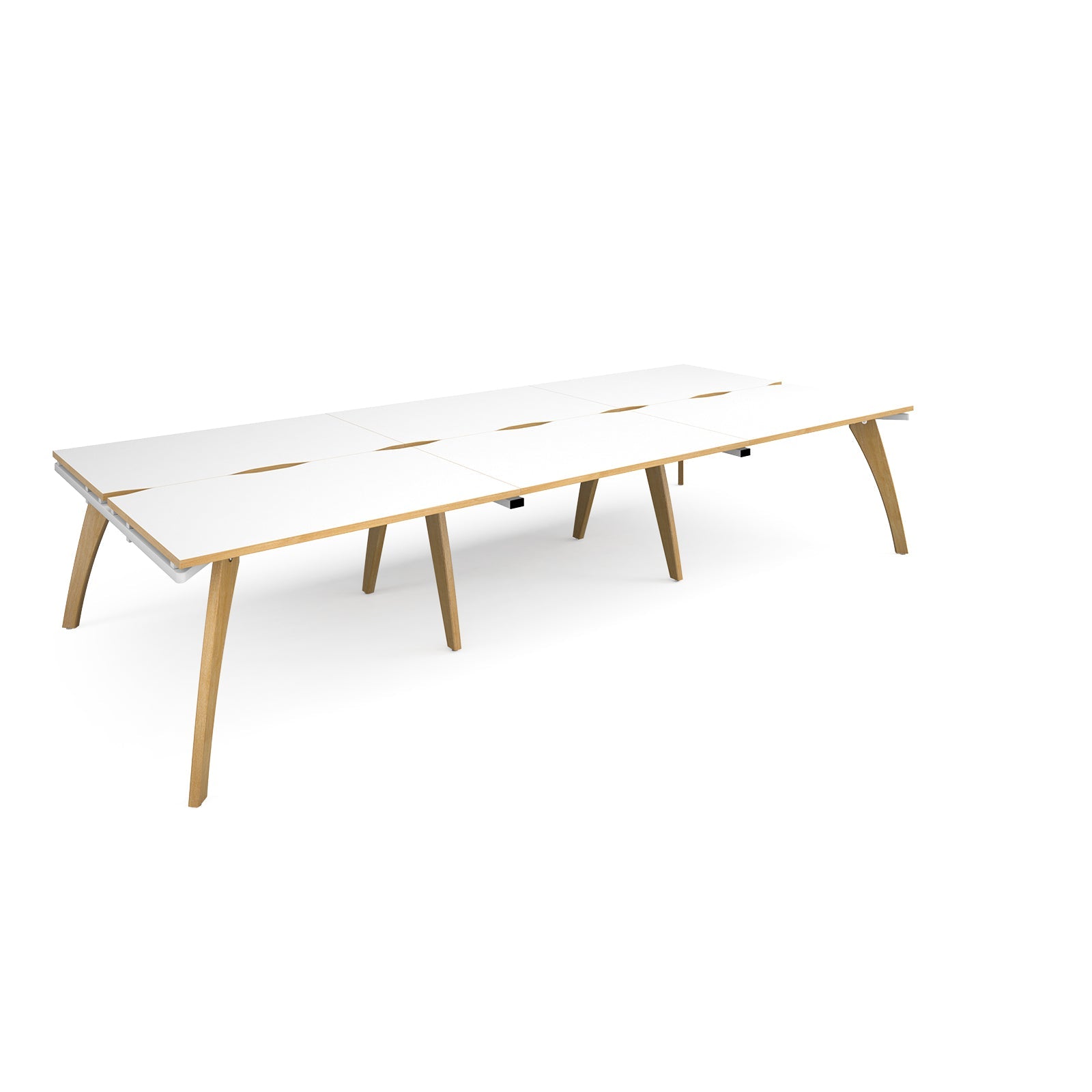 Fuze Triple Back To Back Desks 1600Mm Deep