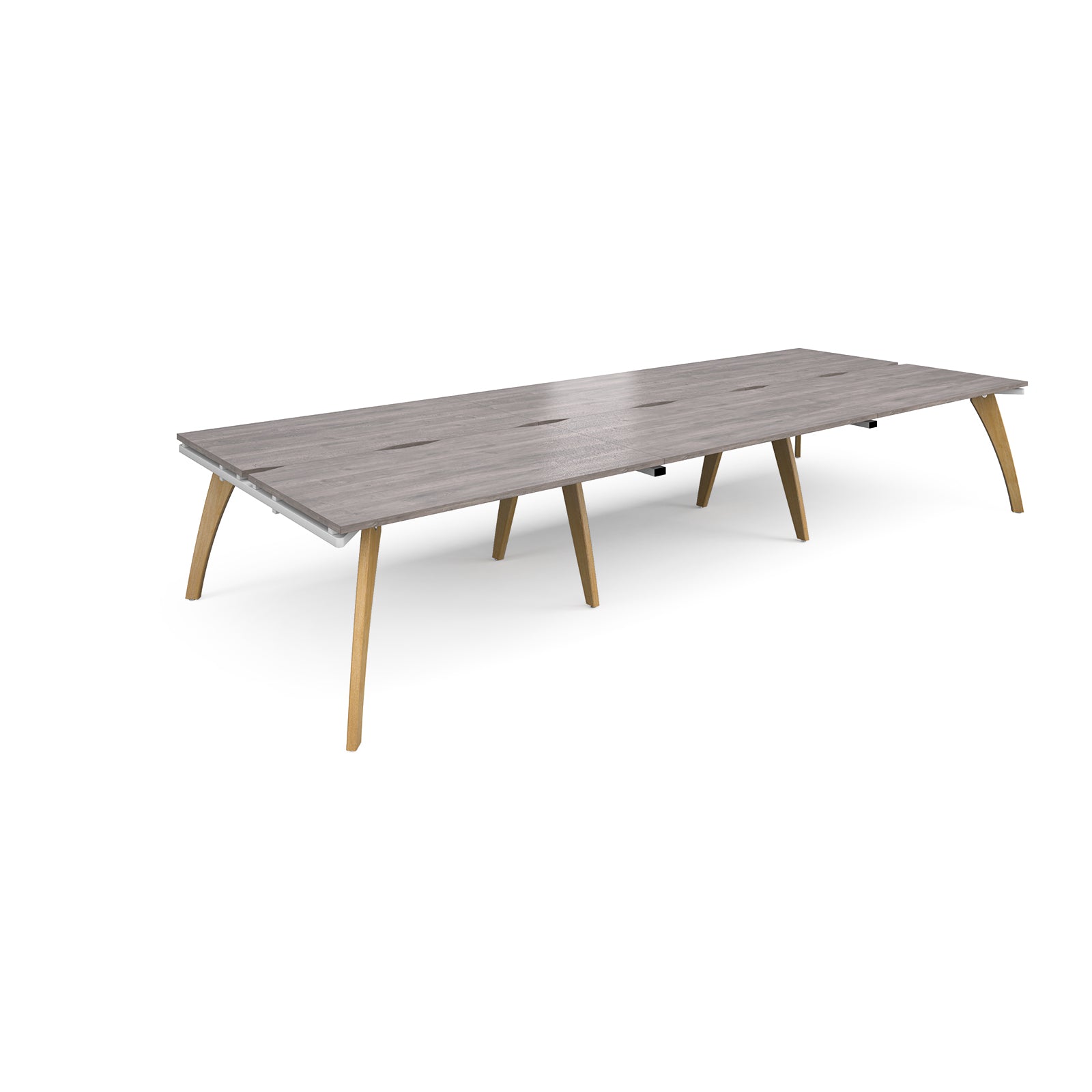 Fuze Triple Back To Back Desks 1600Mm Deep