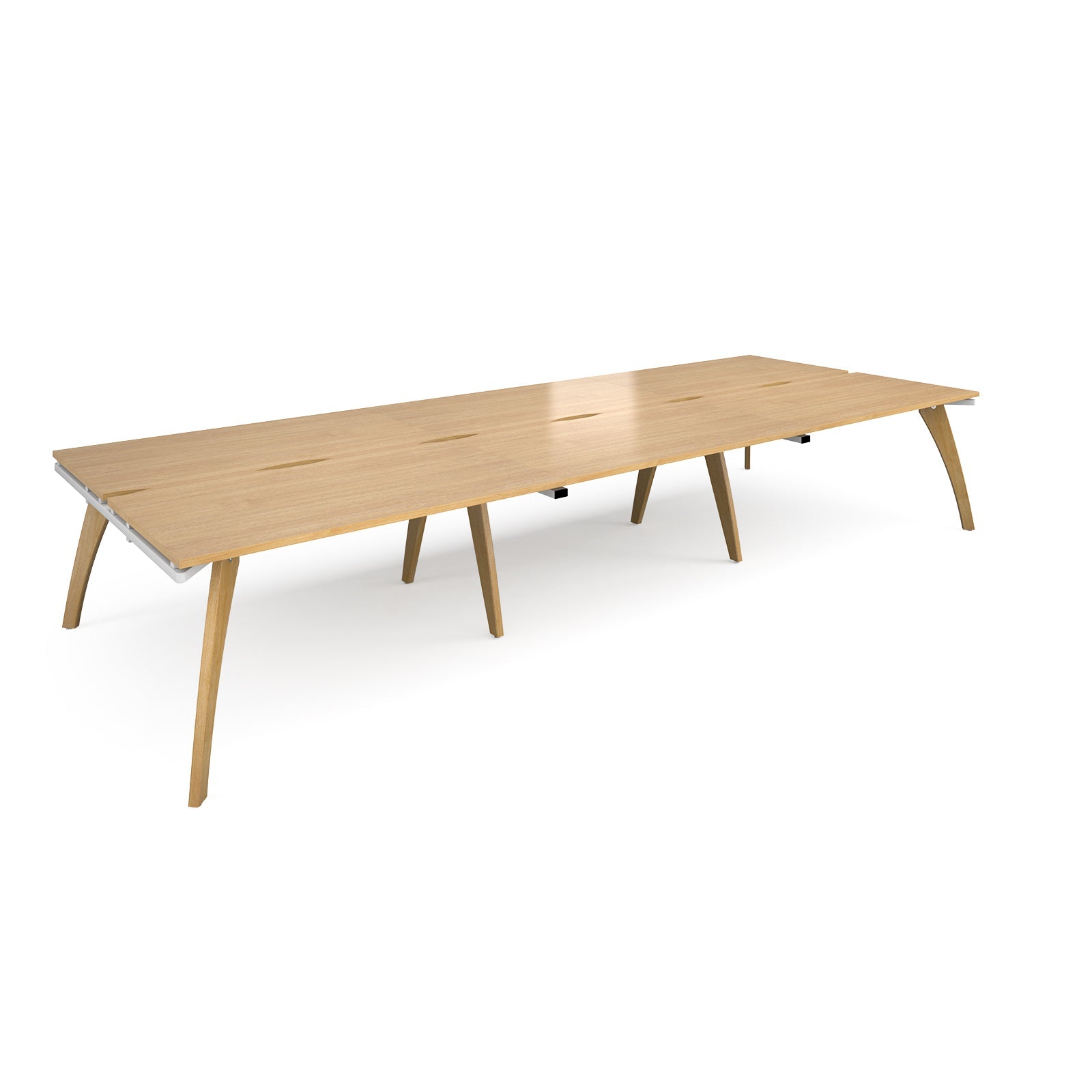 Fuze Triple Back To Back Desks 1600Mm Deep