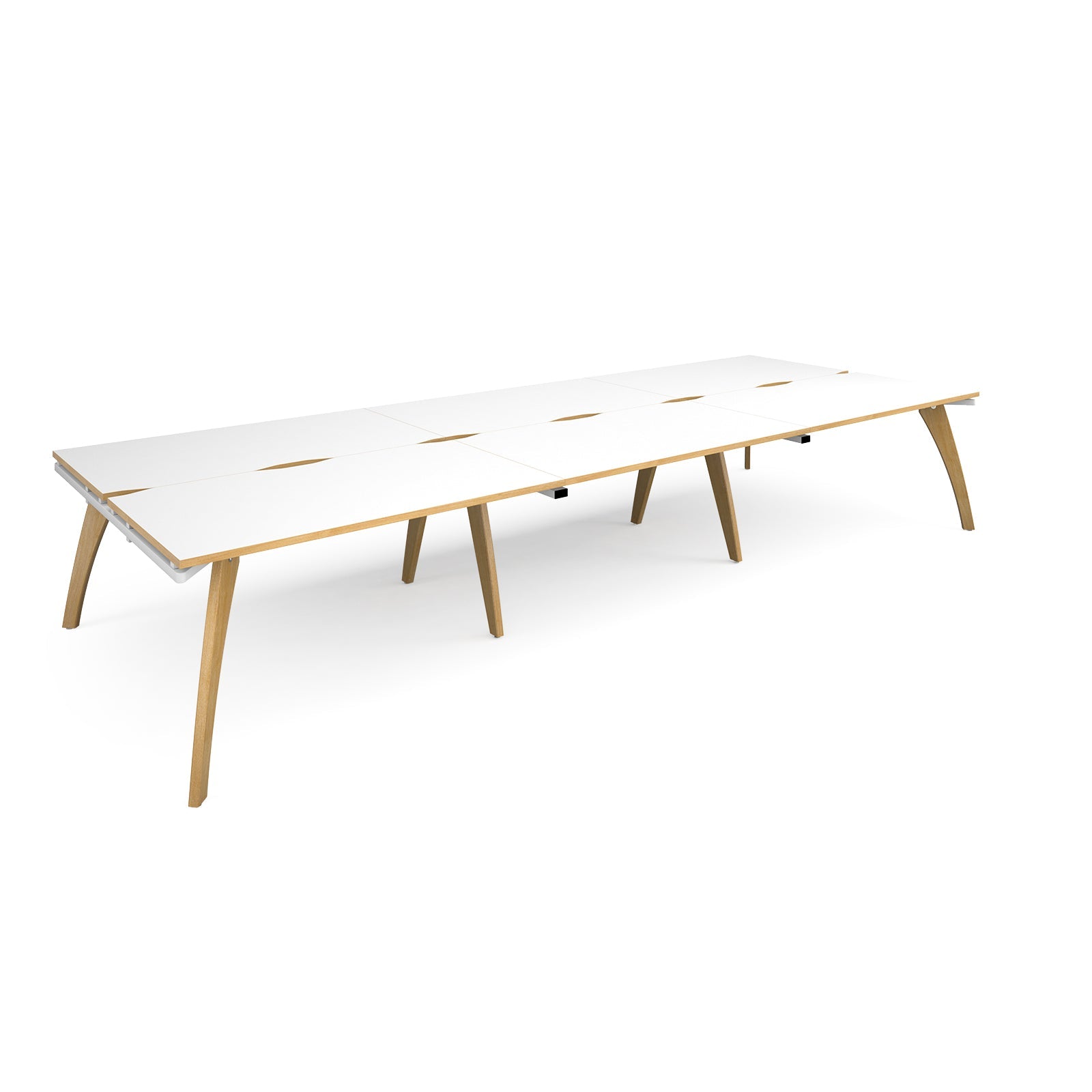 Fuze Triple Back To Back Desks 1600Mm Deep