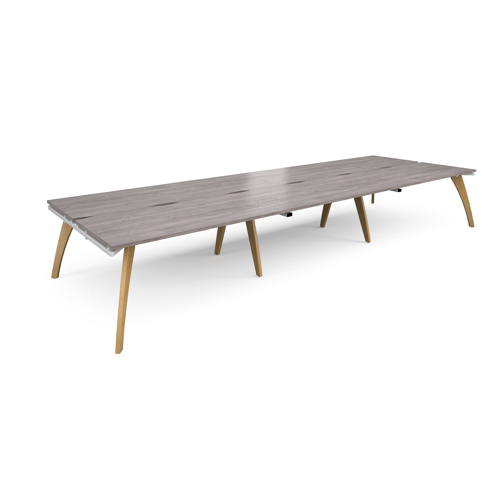 Fuze Triple Back To Back Desks 1600Mm Deep