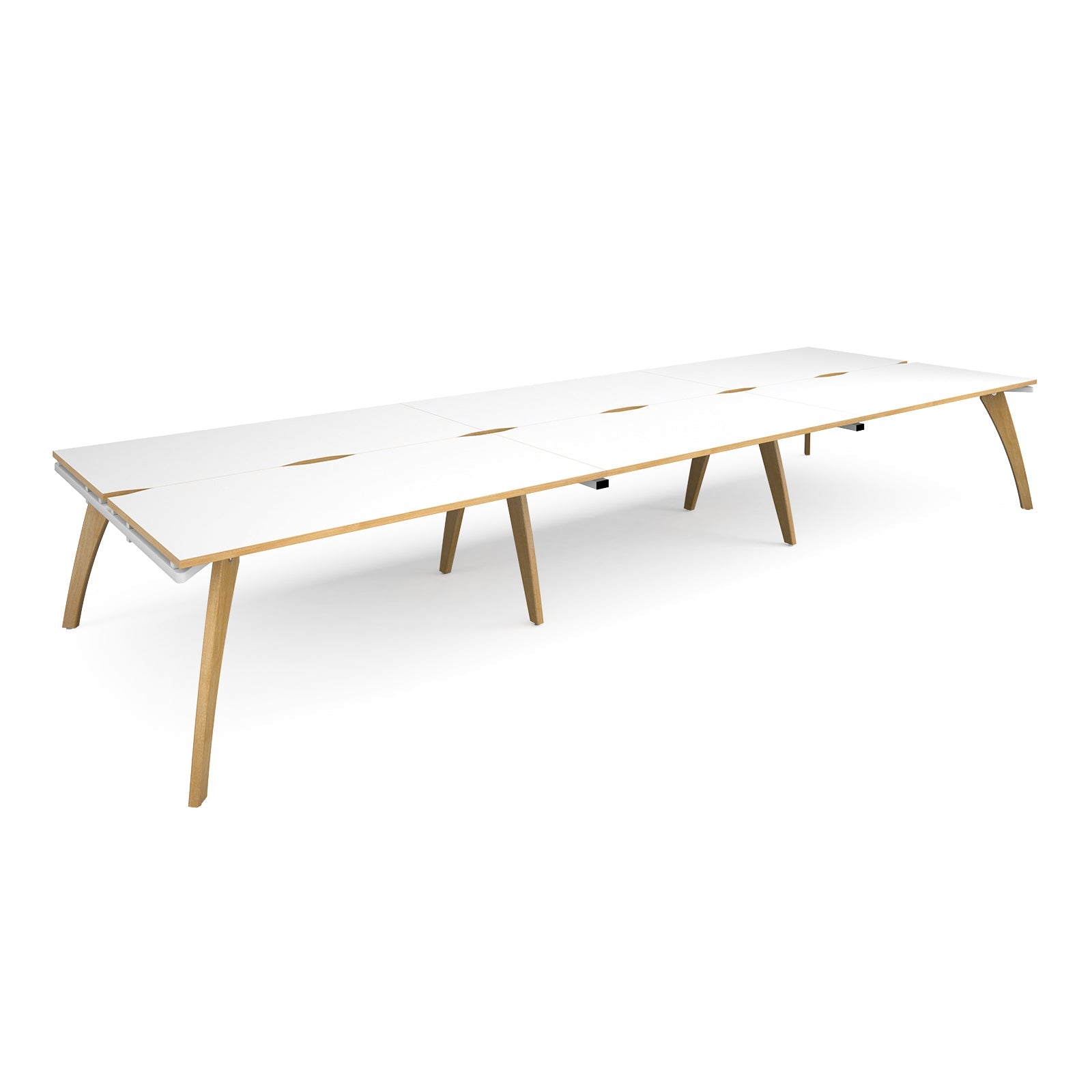 Fuze Triple Back To Back Desks 1600Mm Deep