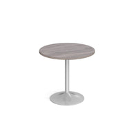 Genoa circular dining table with trumpet base
