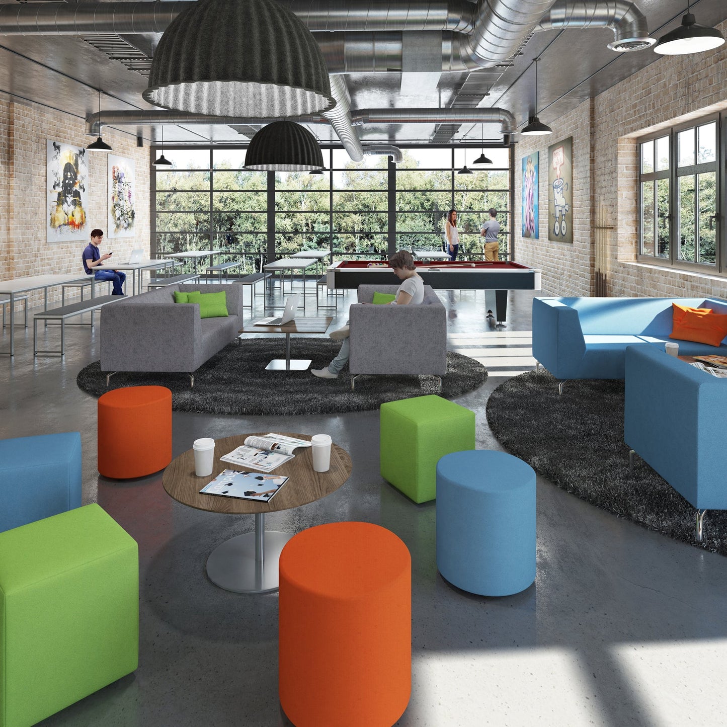 Groove modular breakout seating - Brick