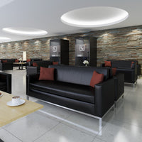 Helsinki leather reception seating