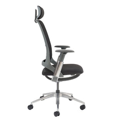 Holden Mesh Back Operator Chair With Black Fabric Seat and Headrest