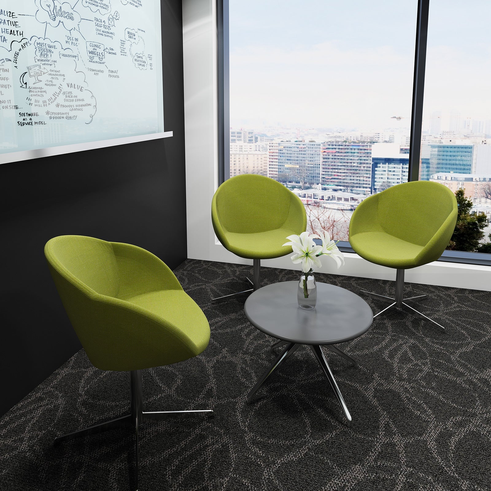 Joss lounge chair with chic appeal