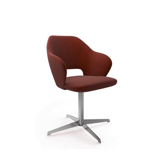 Jude contemporary lounge seating with chrome 4 star base