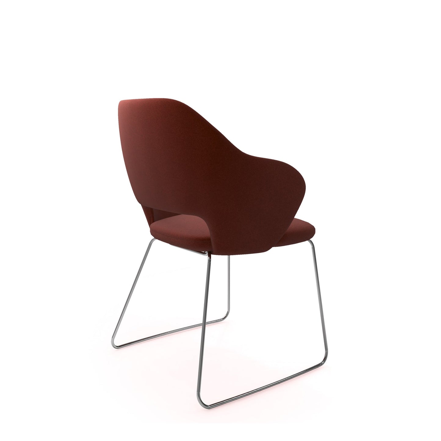 Jude contemporary lounge seating with chrome sleigh frame