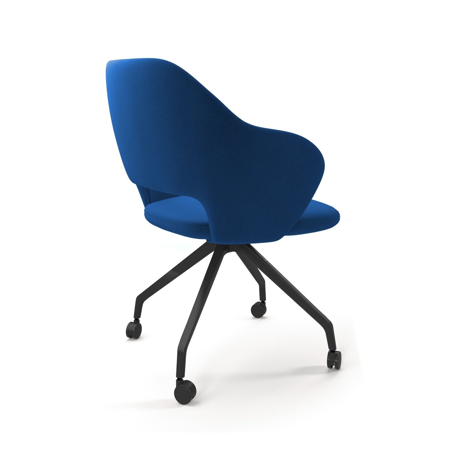 Jude contemporary lounge seating with black pyramid base with castors