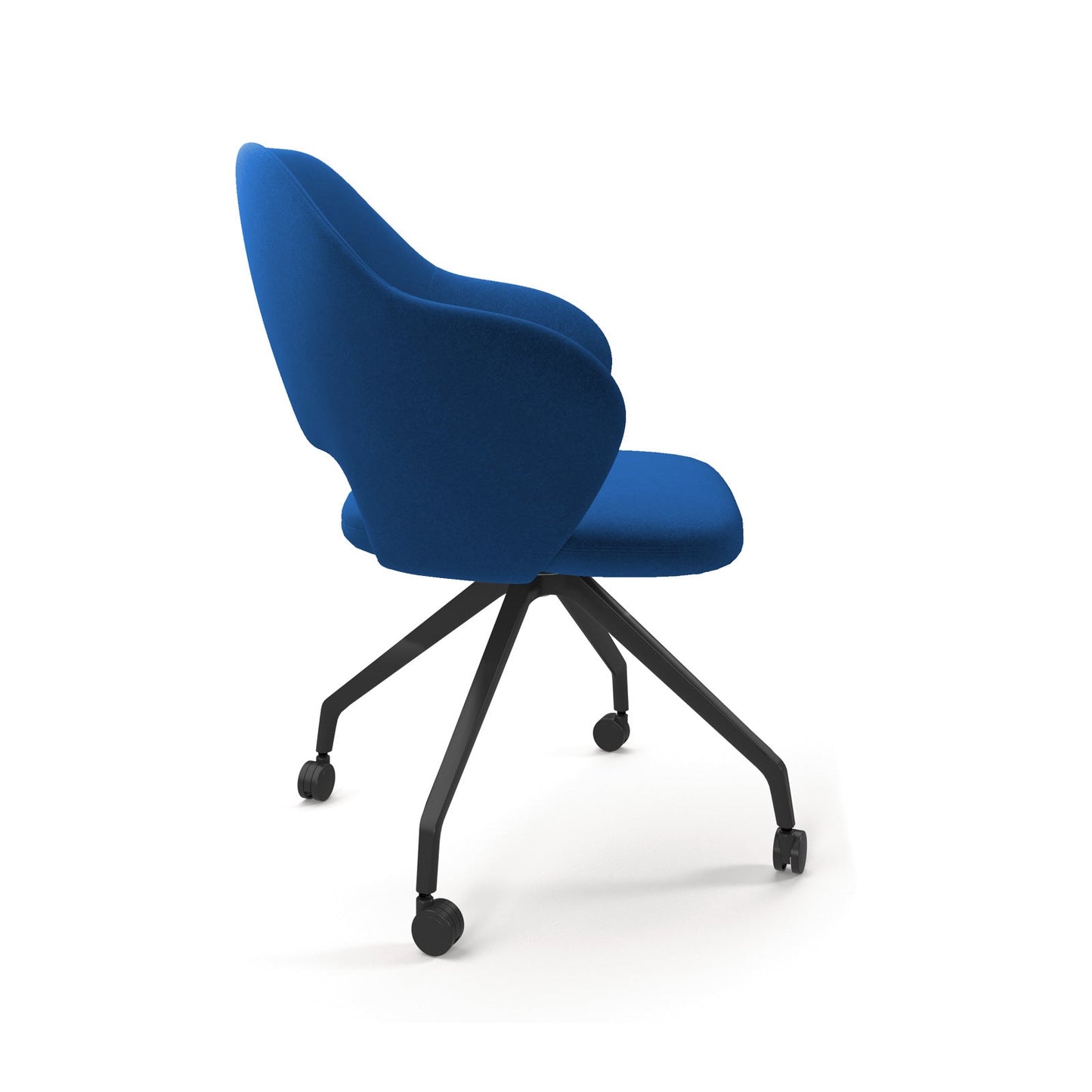 Jude contemporary lounge seating with black pyramid base with castors