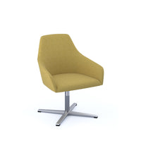 Juna medium back lounge chair - aluminium swivel base