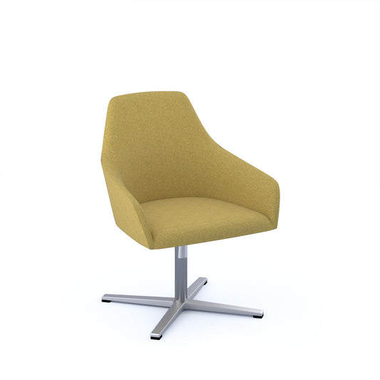 Juna medium back lounge chair - aluminium swivel base