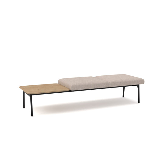 Kayla 3 seater bench with end table