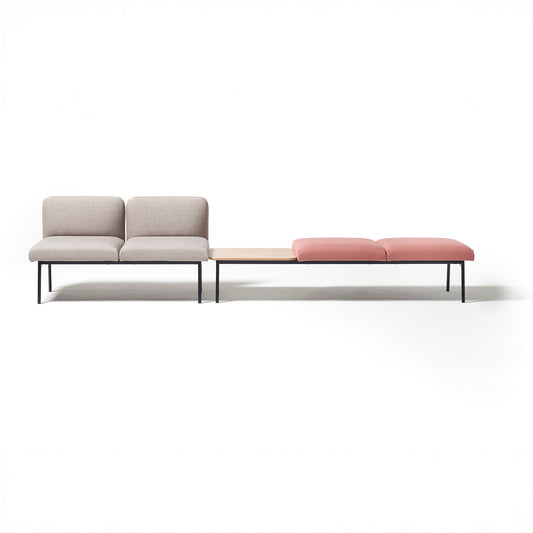 Kayla 3 seater bench with end table