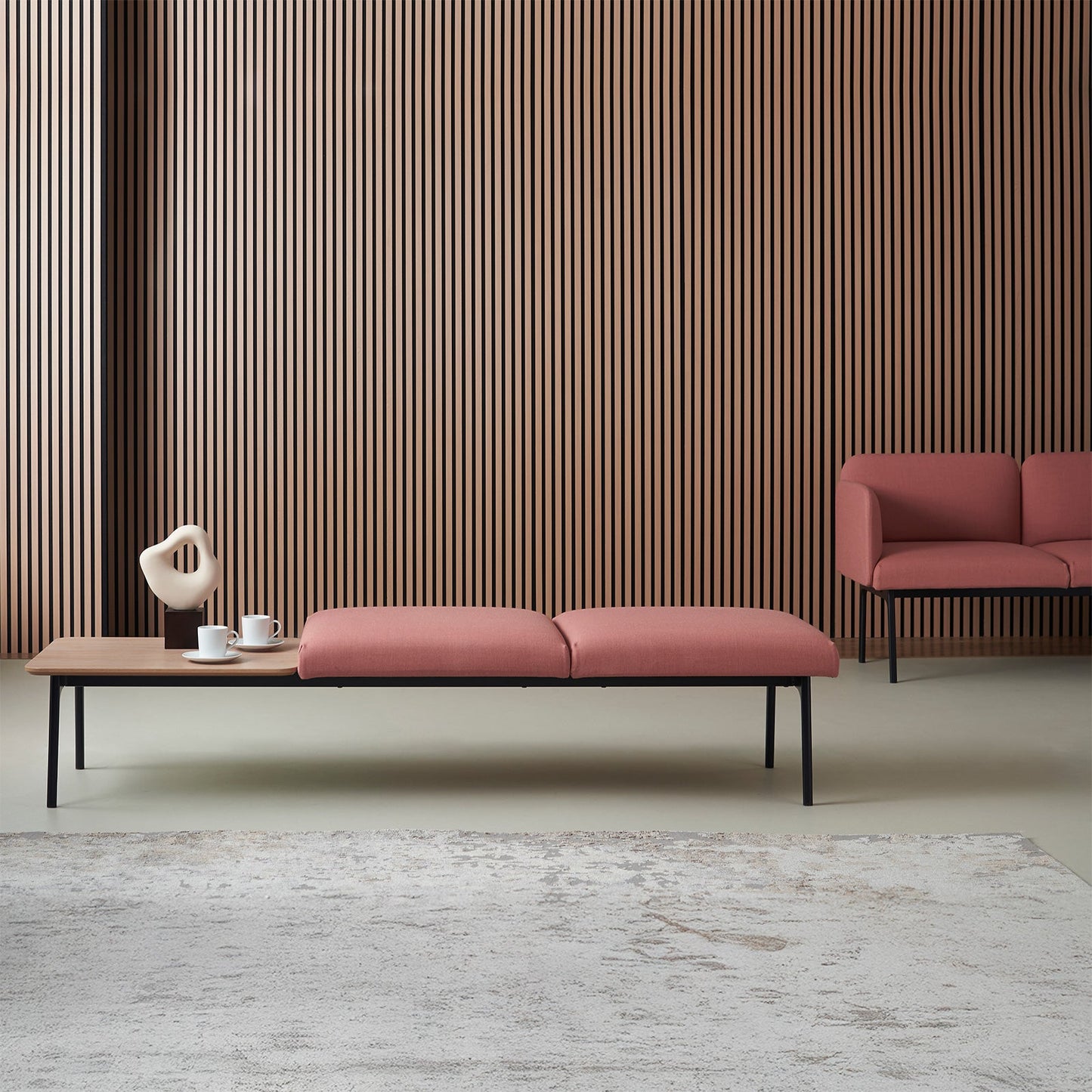 Kayla 3 seater with arms and centre table