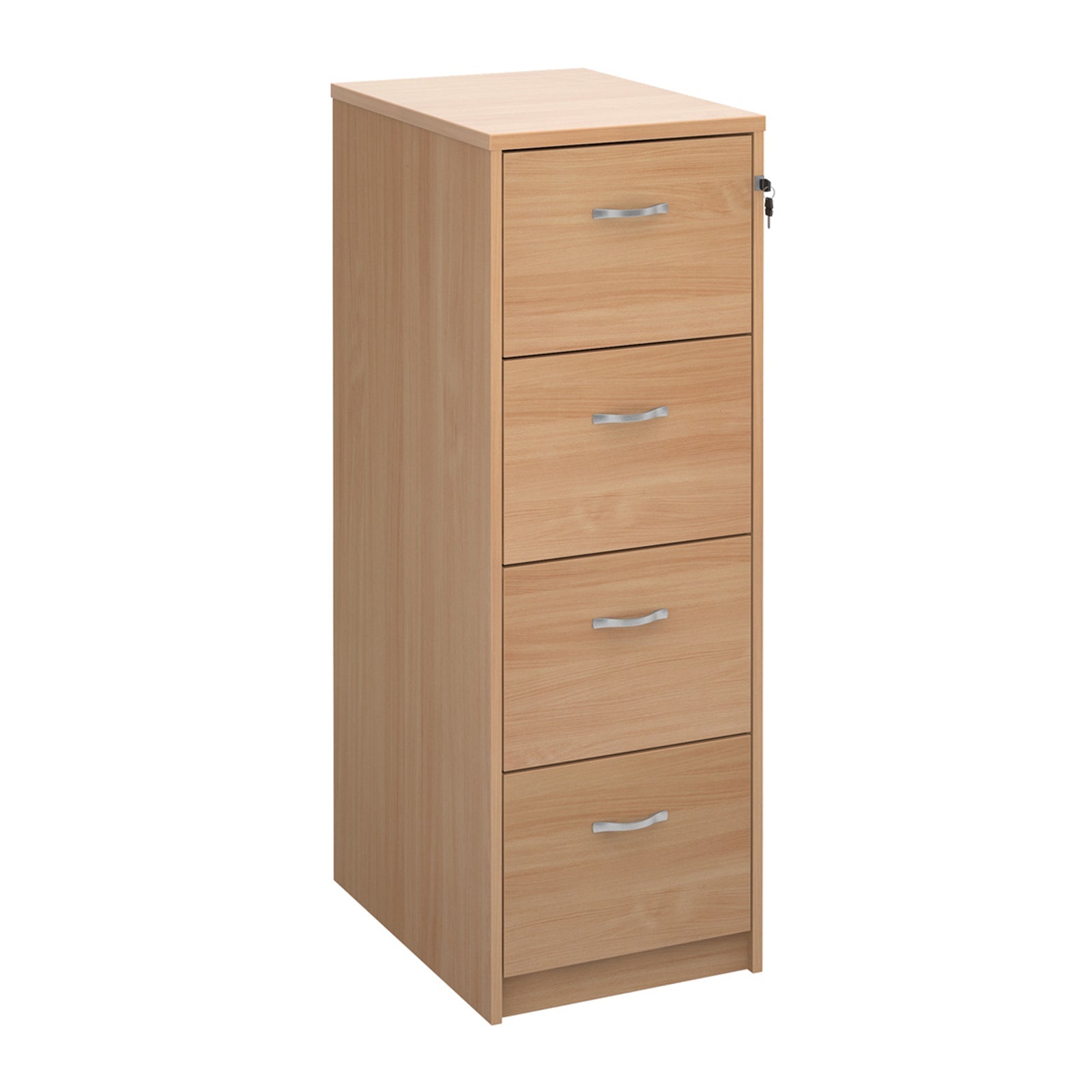 Wooden Filing Cabinet With Silver Handles