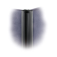 Floor standing fabric screen 2 way linking strip