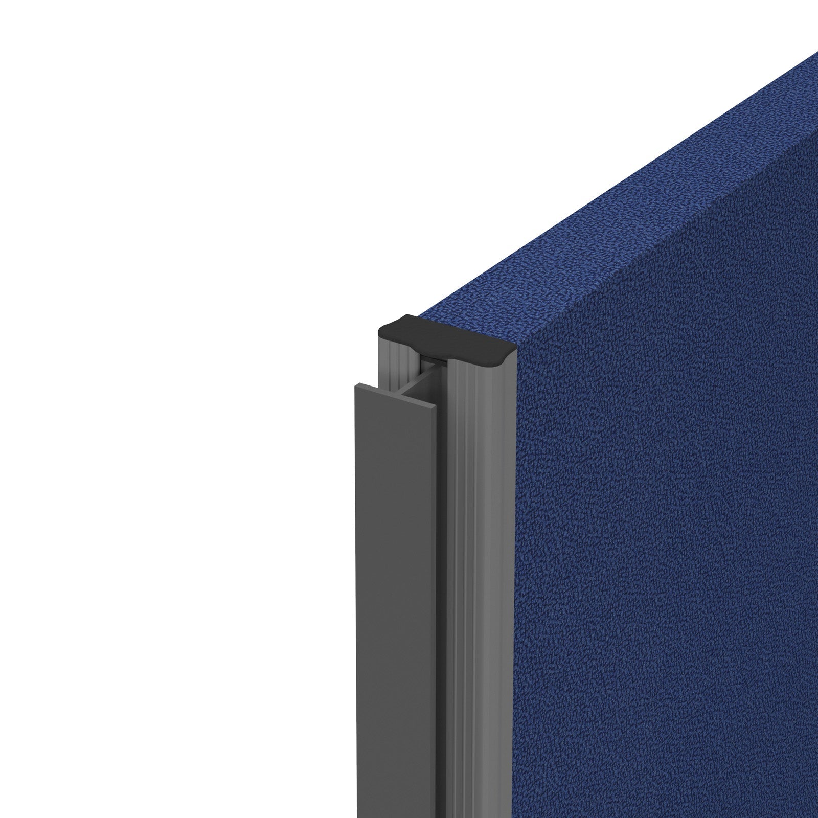 Floor standing fabric screen 2 way linking strip