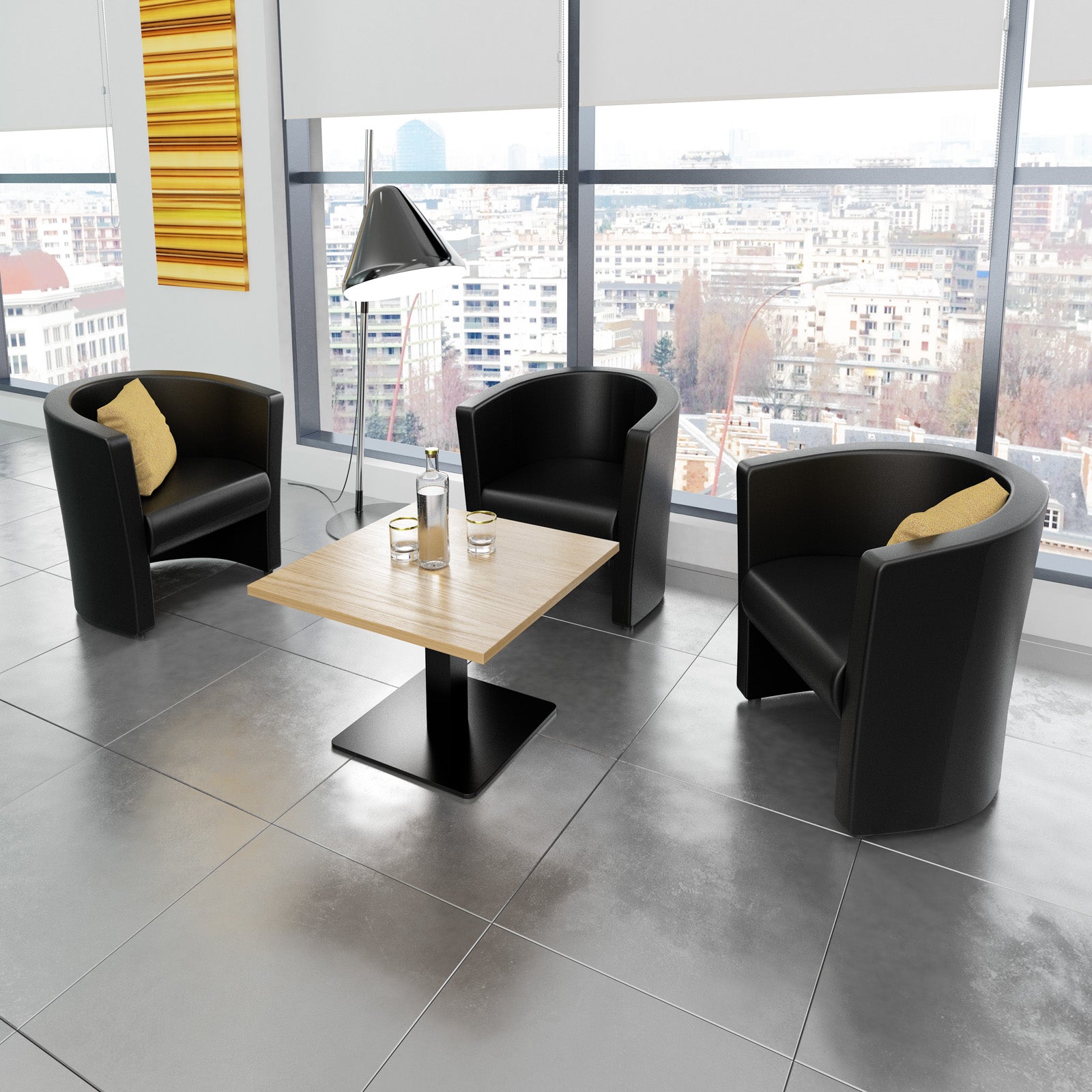 London Leather Reception Chair